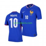 Camisolas de futebol França Kylian Mbappé 10 Equipamento Principal Euro 2024 Manga Curta